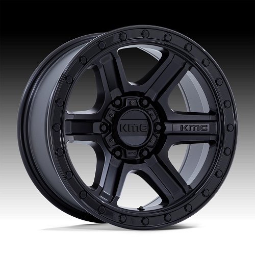 KMC KM551MB Outrun Matte Black Custom Truck Wheels 1